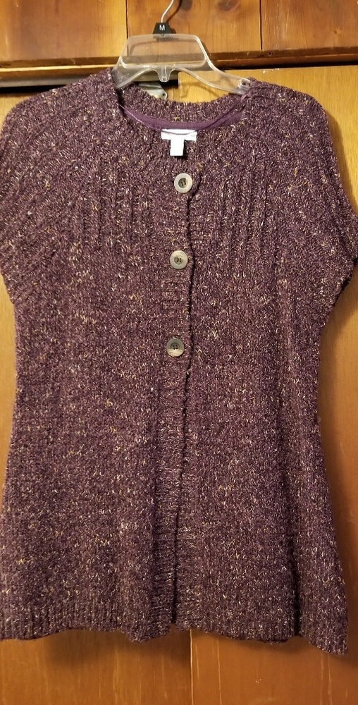 Purple 3 button sweater